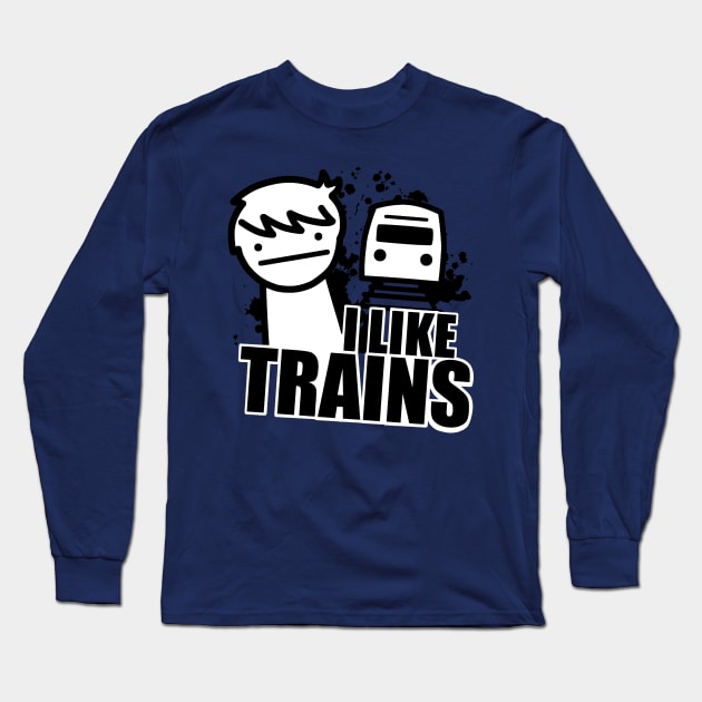 I Like Trains - ASDF Movies Long Sleeve T-Shirt by custardzero